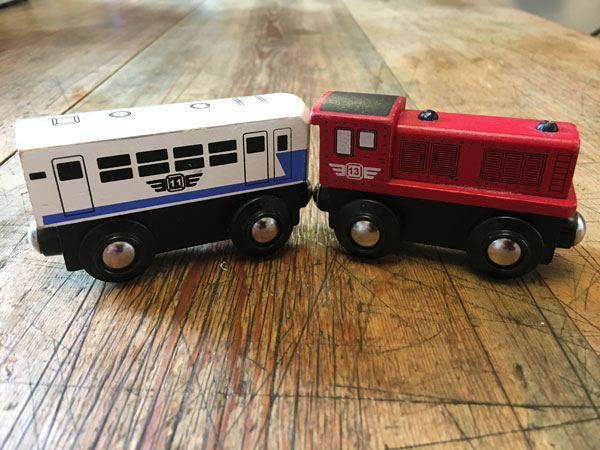The original wooden trains