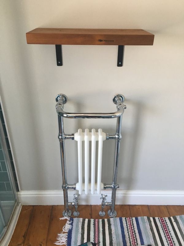 The shelf on black brackets