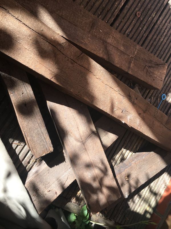 The old timber before it became a shelf