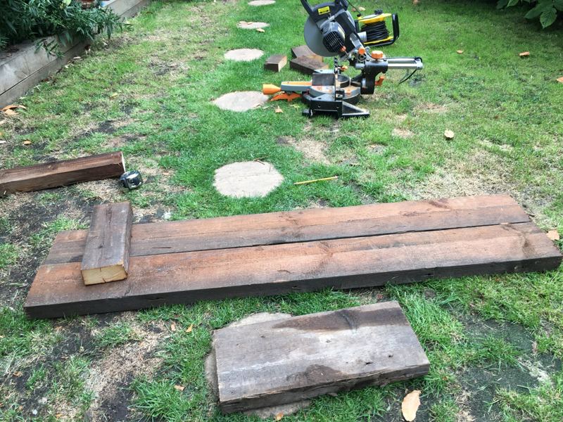 The old roof joists before the build