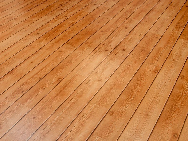 Varnished wooden floor