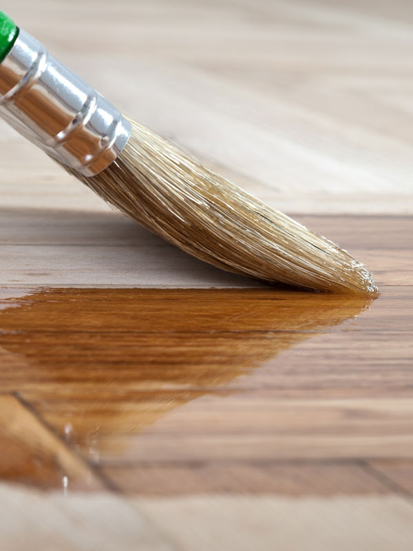 Wooden Floor Being Varnished