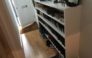 Hallway shoe rack