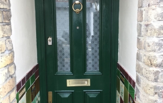 Frond Door Painted in British Racing Green