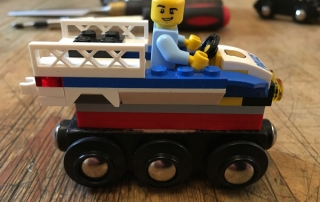 Lego Wooden Police Train