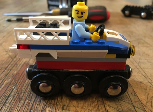 Lego Wooden Police Train